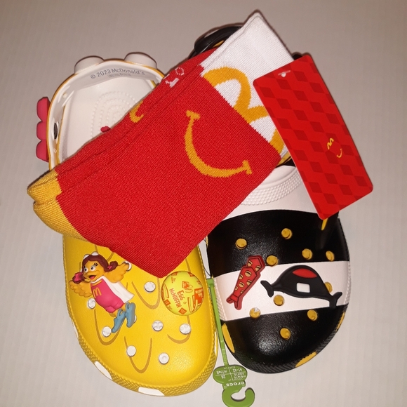 (New) Adult McDonald's Crocs Socks - Picture 4 of 5